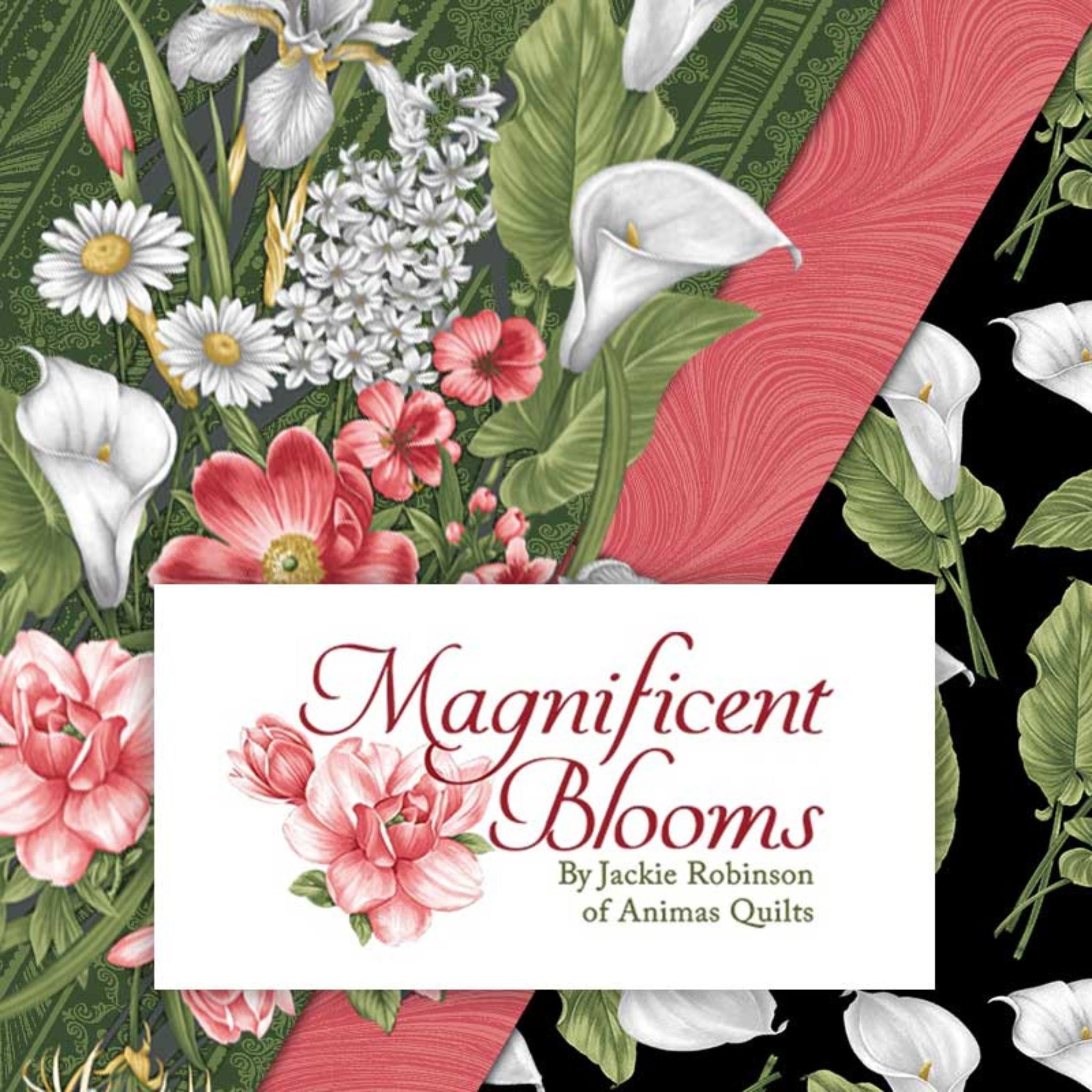 Magnificent Blooms Jackie Robinson Benartex quilting cotton lily flowers