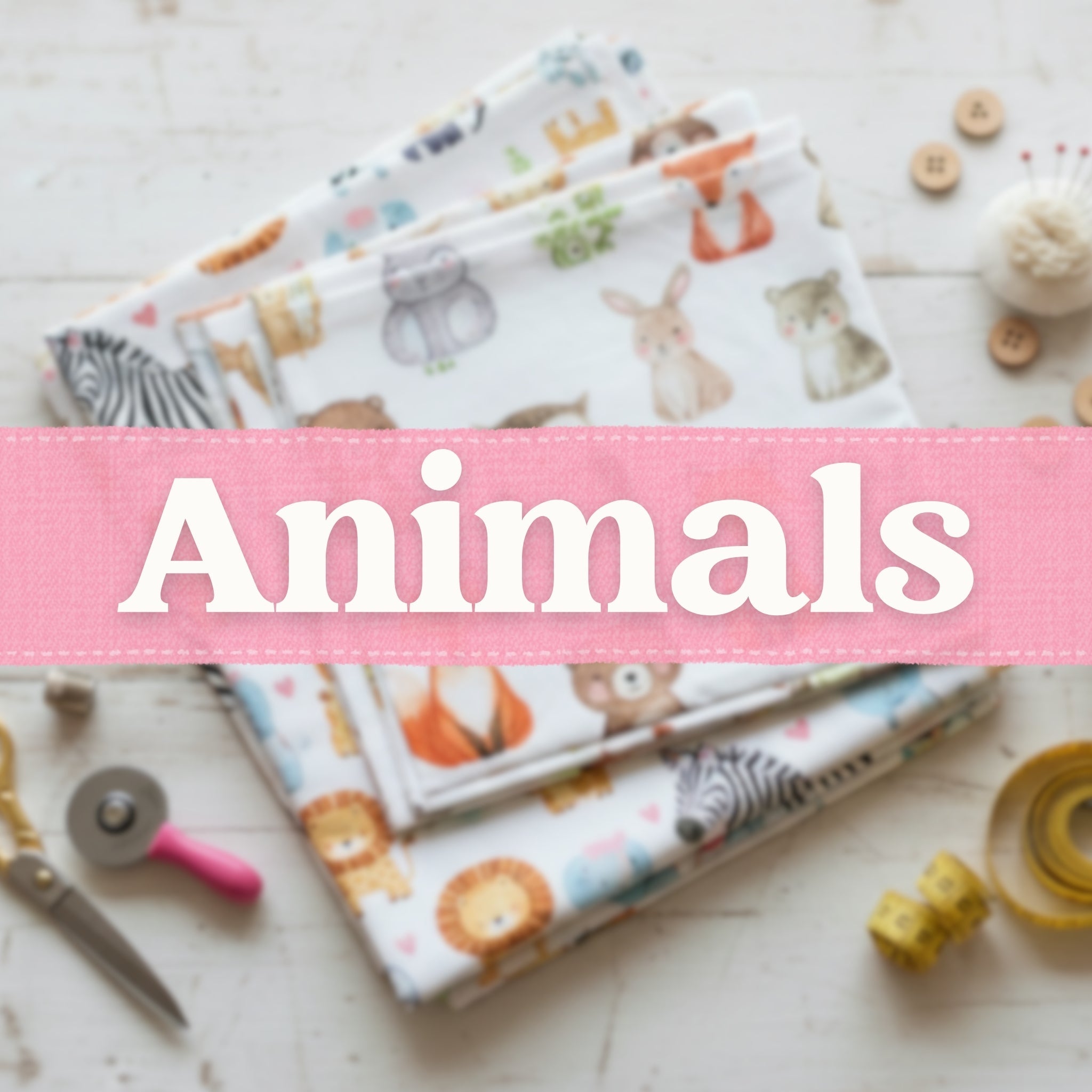 Animal themed quilting cotton fabrics