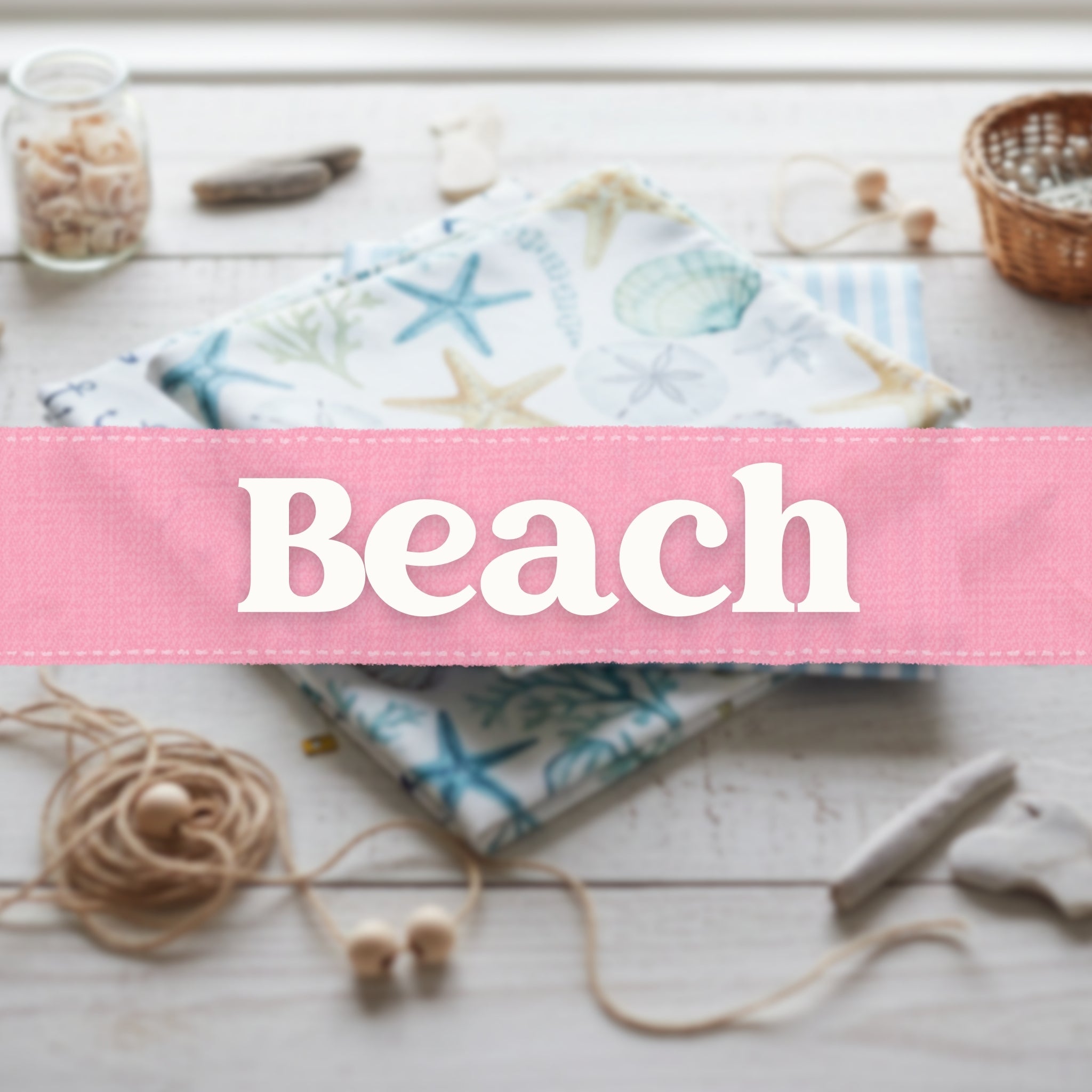 Beach themed quilting cotton fabrics for sewing projects
