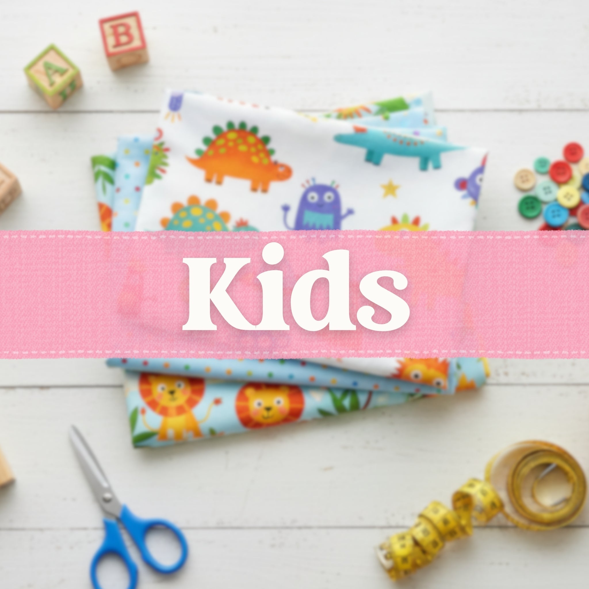 Kids and baby themed quilting cotton fabrics for sewing projects