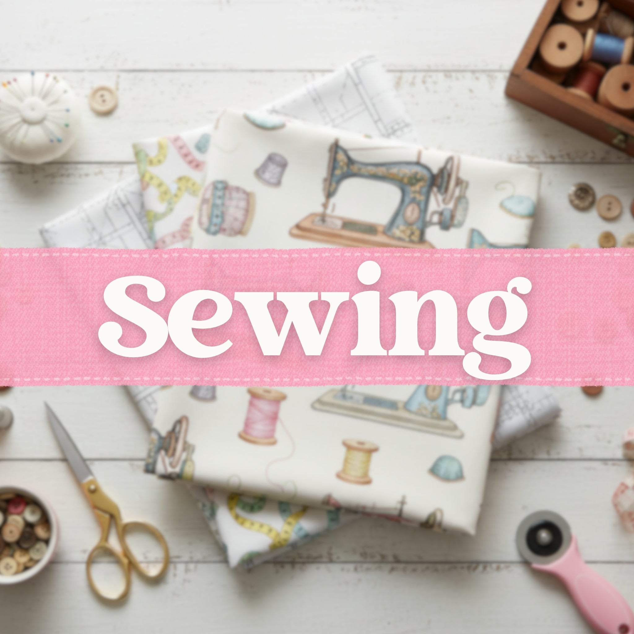 Sewing themed quilting cotton fabrics for sewing projects