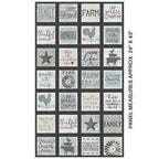 Farm Sweet Farm: Squares Panel (Grey/Multi)
