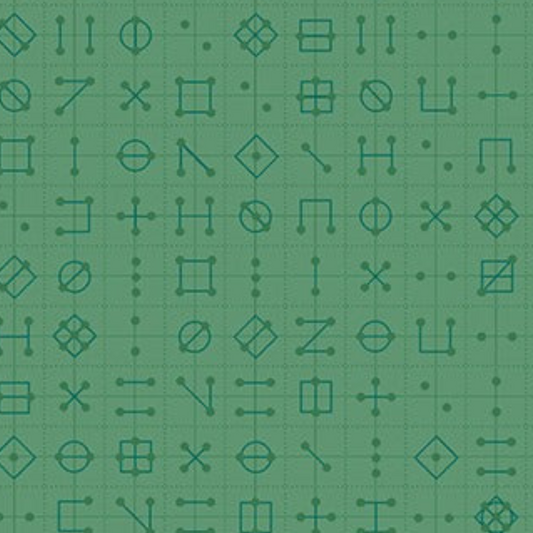 Declassified: Cipher (Green) 55cms x 110cms