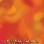 Watercolour orange rust amber blender fabric for quilts patchwork and sewing projects Hoffman fabrics