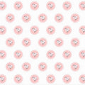 Pink scalloped doily floral sprig off-white low volume quilting fabric for quilts cushions garments and patchwork sewing projects