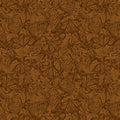 Tonal quilting fabric with detailed Monarch butterflies and scrollwork pattern in cinnamon brown