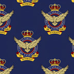 Australian Air Force wartime badge eagle crown navy gold red fabric for ANZAC military quilts boys patchwork projects
