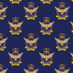 Australian Air Force wartime badge eagle crown navy gold red fabric for ANZAC military quilts boys patchwork projects