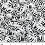 Wavy piano keys novelty black white fabric for music quilts music teacher gifts and musician sewing projects
