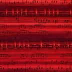 Screen printed vintage piano sheet music red novelty Kona cotton music fabric for music lovers quilts retro projects music teacher gifts and patchwork sewing
