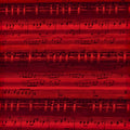 Kona cotton vintage piano sheet music red novelty music fabric for music lovers quilts retro projects music teacher gifts and patchwork sewing