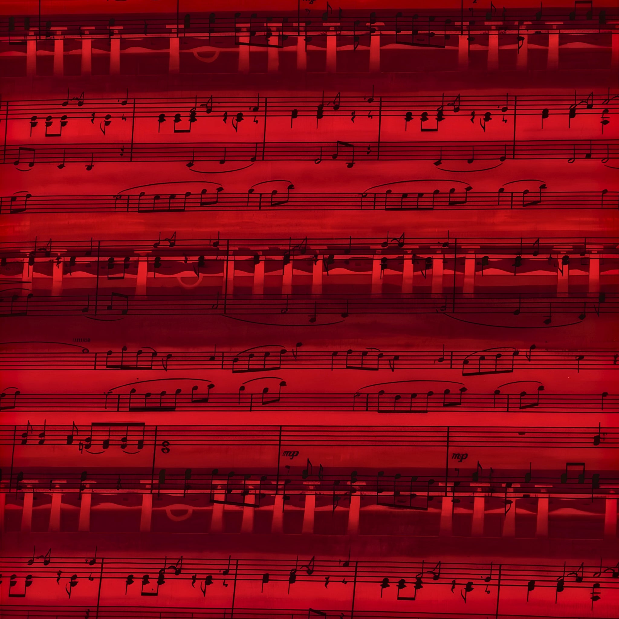Kona cotton vintage piano sheet music red novelty music fabric for music lovers quilts retro projects music teacher gifts and patchwork sewing