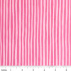 Hot pink and bubblegum pale pink stripe quilting cotton coordinate fabric for children's quilts girls and kids patchwork