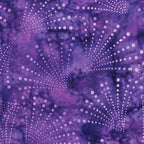 Radiating dots arcs purple batik quilting fabric blender for patchwork quilts and sewing projects