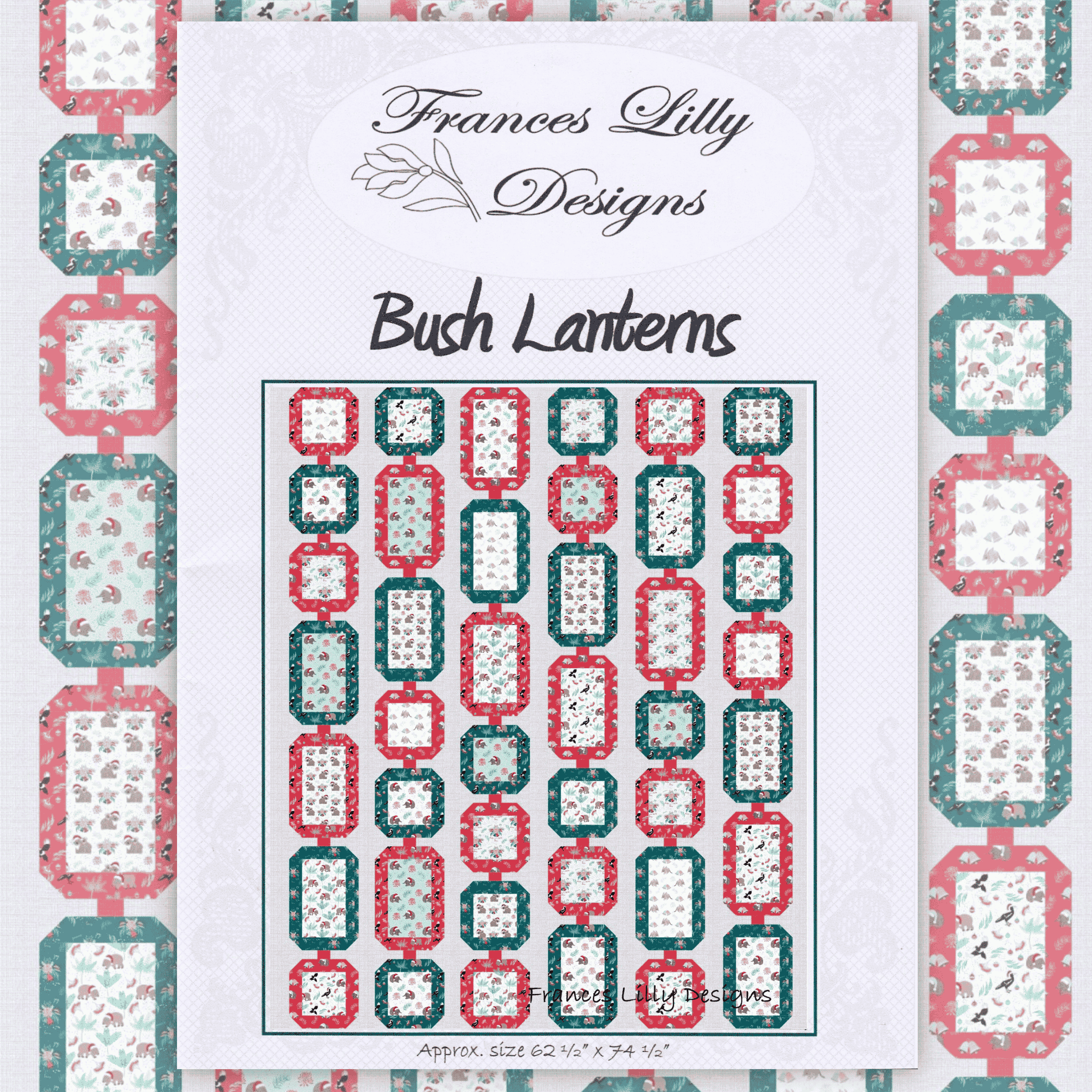 Aussie Christmas: Bush Lanterns (Light) (Quilt Pattern ONLY) - Frances Lilly Designs - Three Wishes Patchwork Fabric