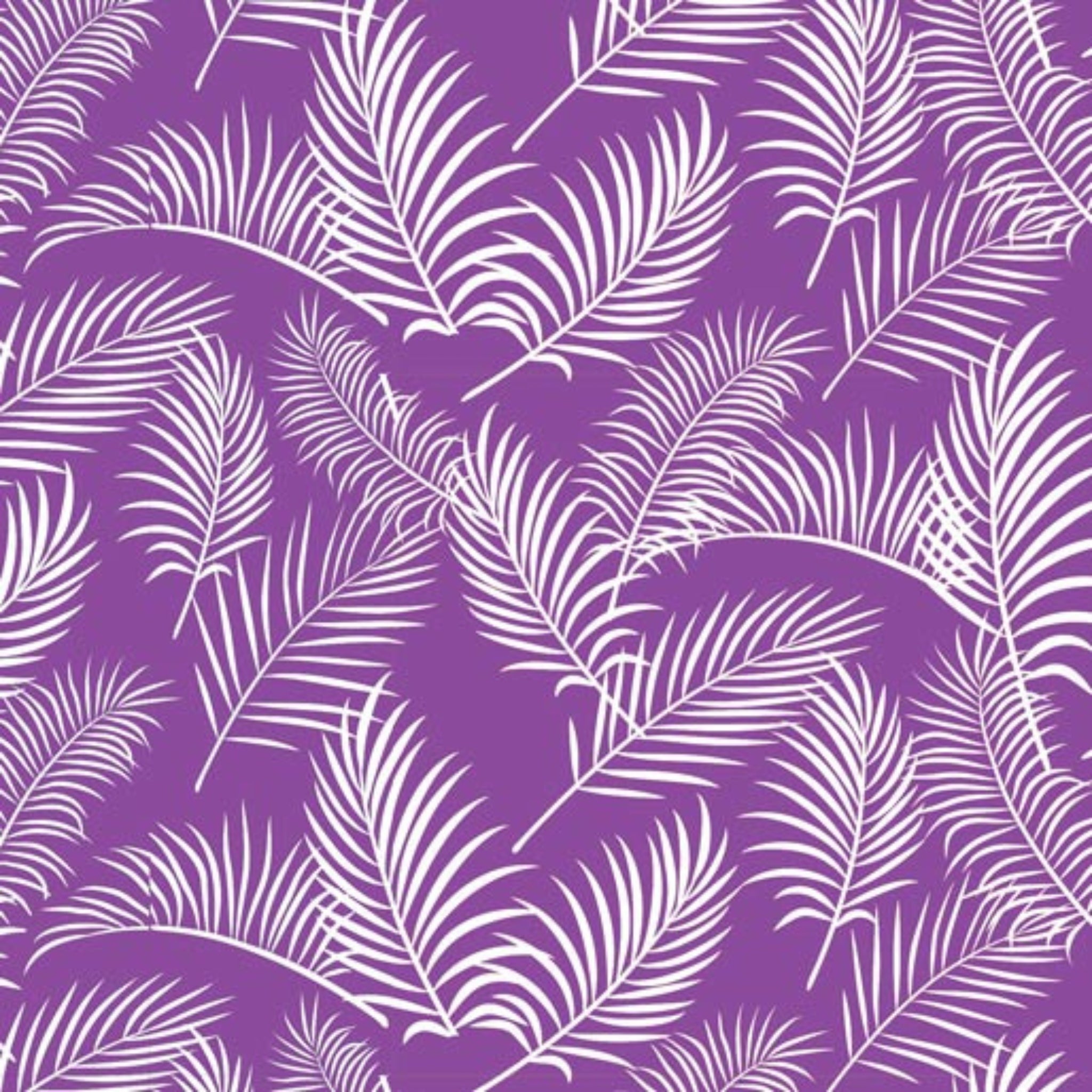 Fern fabric botanical print purple background cotton for Australiana quilting patchwork native flora design