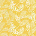 Fern fabric botanical print yellow background cotton for Australiana quilting patchwork native flora design