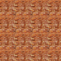 Realistic rust red brick wall fabric in terracotta amber and brown for house blocks town scene quilts and patchwork sewing projects