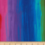 Rainbow brushstroke ombré stripes digital print in vibrant multi colours for modern quilts and patchwork sewing projects