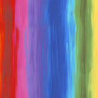 Rainbow brushstroke stripe digital print red pink purple blue turquoise green yellow fabric for feature quilts backgrounds and patchwork sewing projects