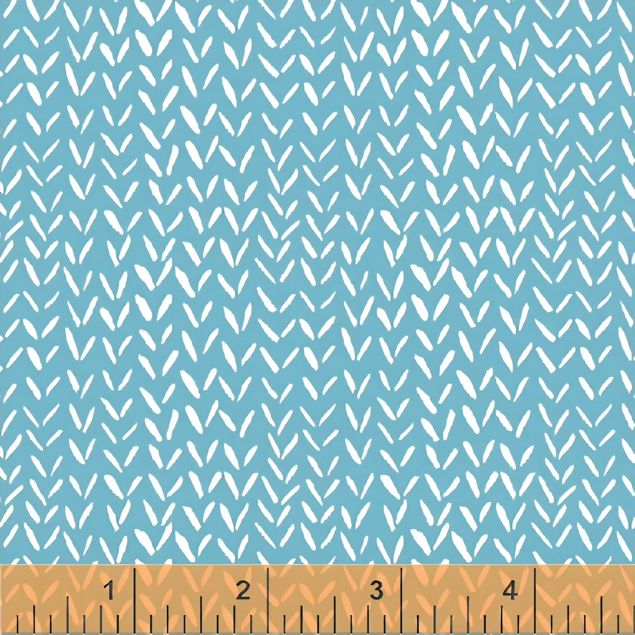 White herringbone V-stitch teal blue baby blender fabric for baby quilts nursery décor sashing and borders