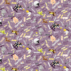 Barnyard Buddies farm animal noises tossed animals purple moo oink baa woof novelty kids quilting fabric baby quilts soft books nursery projects