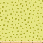 Irregular olive dots pale lime green tonal blender fabric for kids quilts patchwork sewing projects Susybee