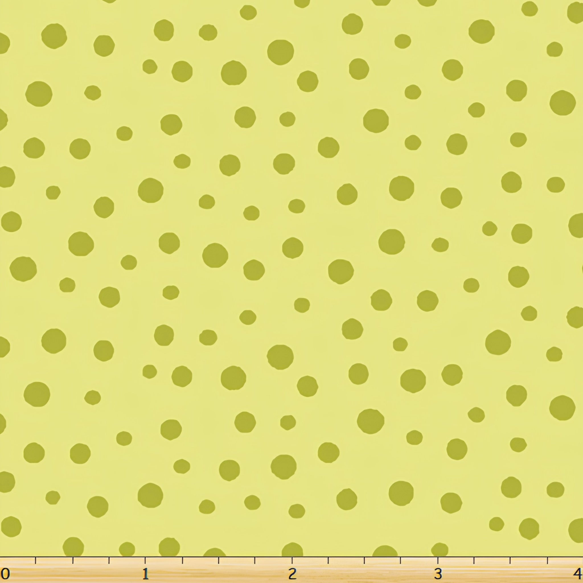 Irregular olive dots pale lime green tonal blender fabric for kids quilts patchwork sewing projects Susybee