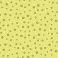 Irregular olive dots pale lime green tonal blender fabric for kids quilts patchwork sewing projects Susybee