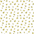 Barnyard Buddies Susy Bees smiley bumblebees yellow black white tossed novelty kids quilting fabric baby quilts nursery projects children's quilts
