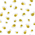 Barnyard Buddies Susy Bees smiley bumblebees yellow black white tossed novelty kids quilting fabric baby quilts nursery projects children's quilts