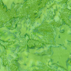 Bright kelly bamboo green mottled batik blender fabric with lime and forest green undertones for quilt backgrounds sashing and scrappy batik quilts