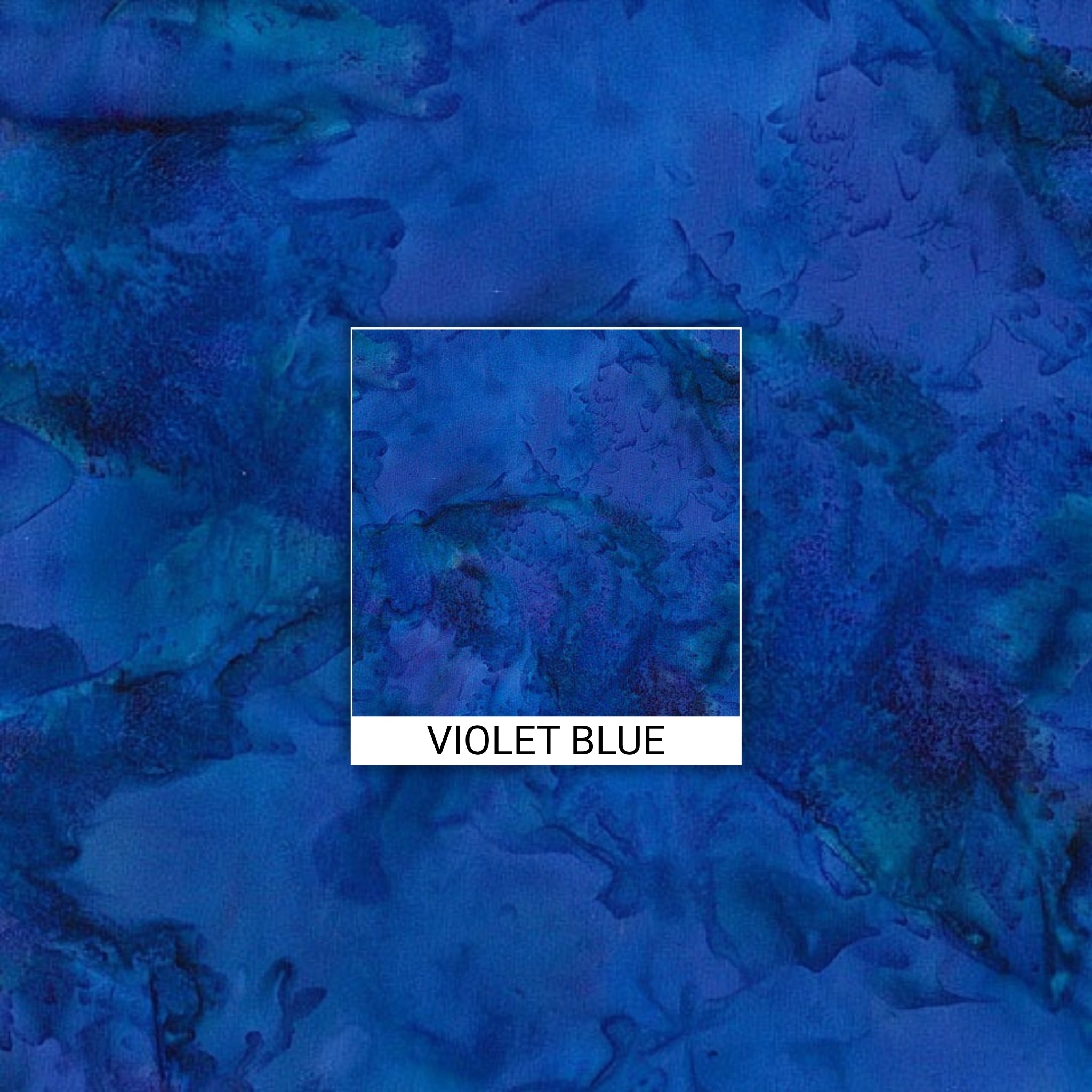 Deep violet blue mottled batik blender fabric with teal purple and navy undertones for quilt backgrounds sashing and scrappy batik quilts