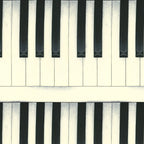 Piano keys vertical stripe novelty black white cream fabric vintage antique piano look for music quilts keyboard dust covers and musician gifts