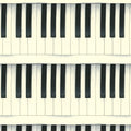 Piano keys vertical stripe novelty black white cream fabric vintage antique piano look for music quilts keyboard dust covers and musician gifts