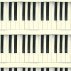 Piano keys vertical stripe novelty black white cream fabric vintage antique piano look for music quilts keyboard dust covers and musician gifts