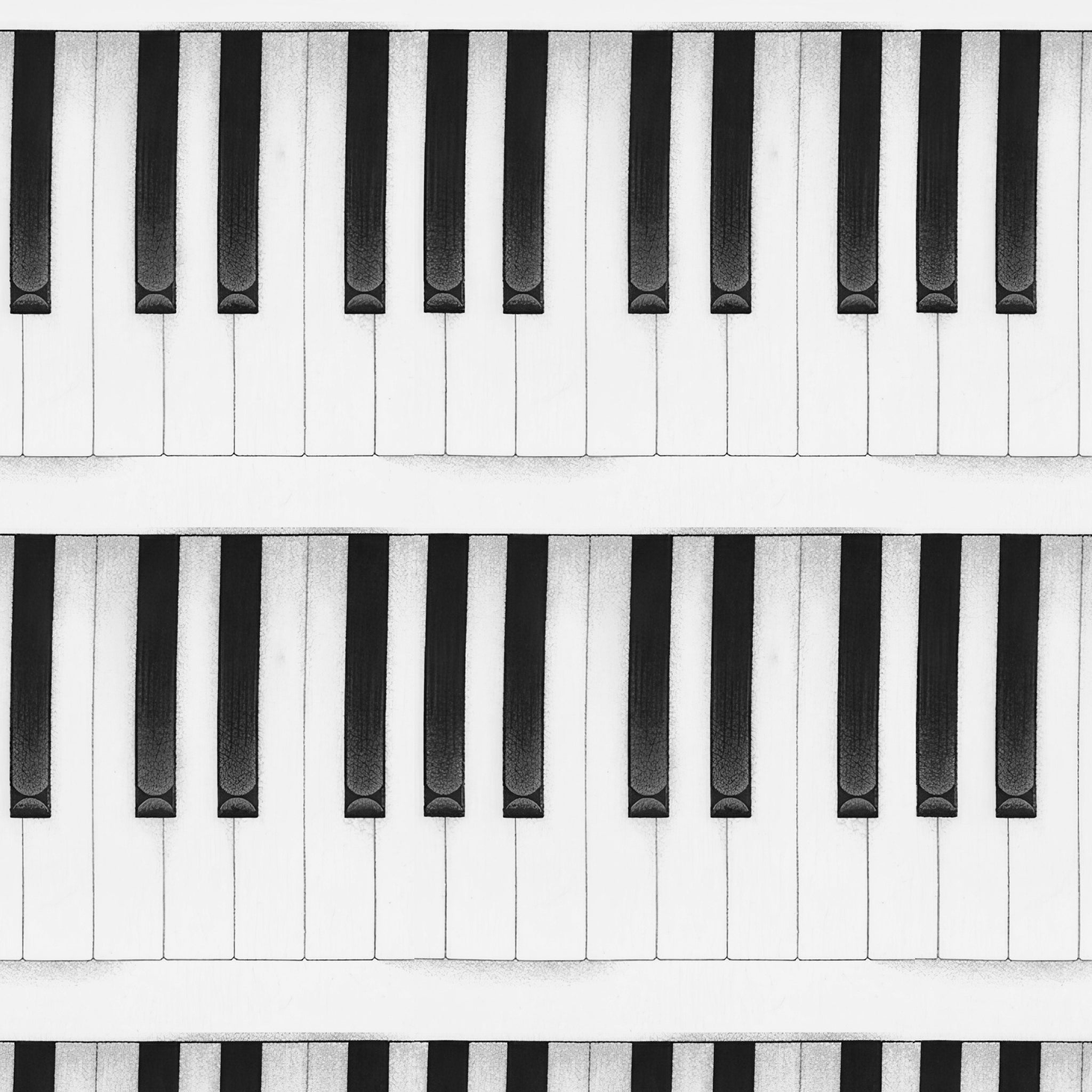 Piano keys vertical stripe novelty black white ivory fabric modern keyboard look for music quilts keyboard dust covers and musician gifts