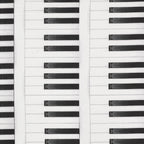 Piano keys vertical stripe novelty black white ivory fabric modern keyboard look for music quilts keyboard dust covers and musician gifts