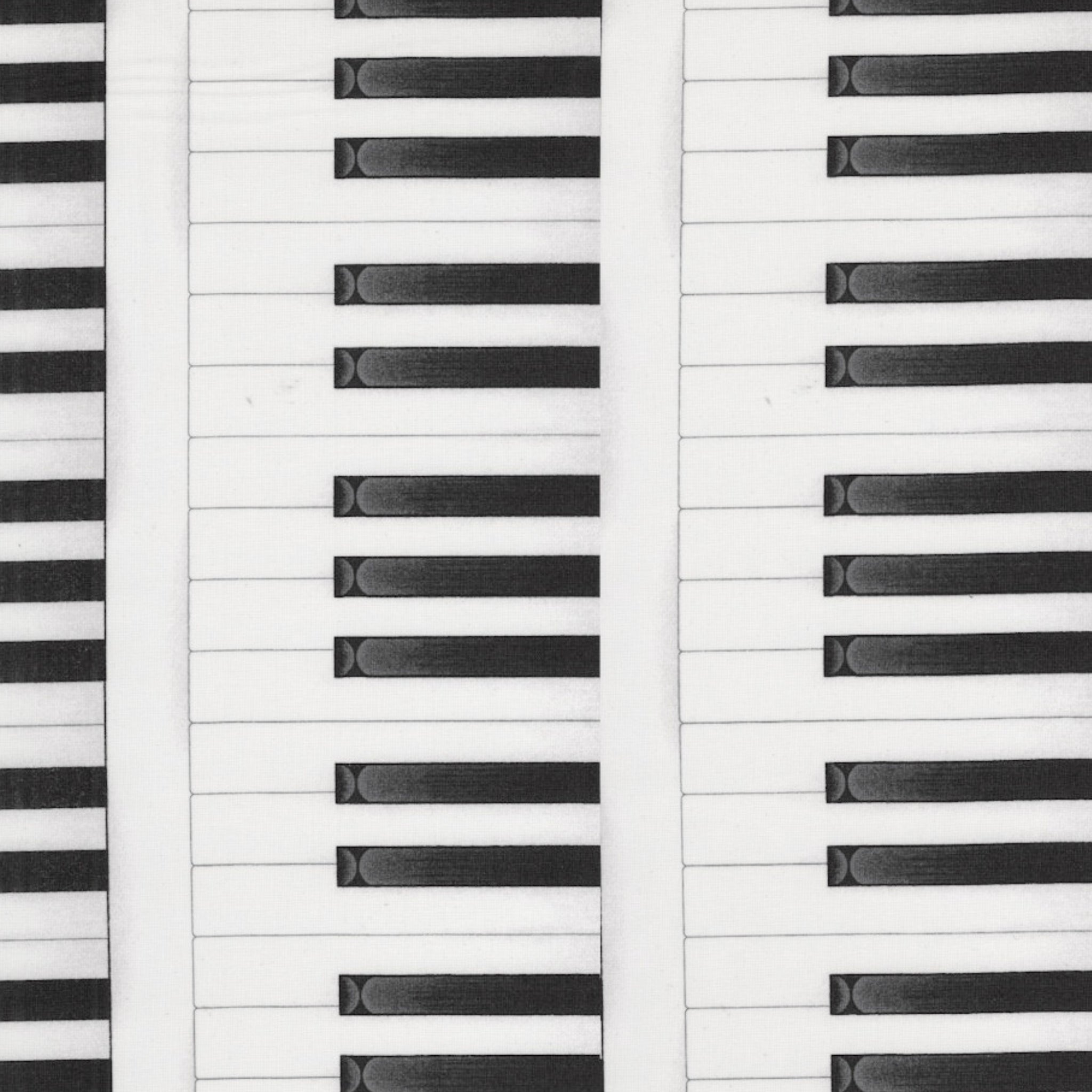 Piano keys vertical stripe novelty black white ivory fabric modern keyboard look for music quilts keyboard dust covers and musician gifts