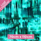 Peacock teal turquoise abstract brushstroke texture fabric for modern quilts and contemporary designs