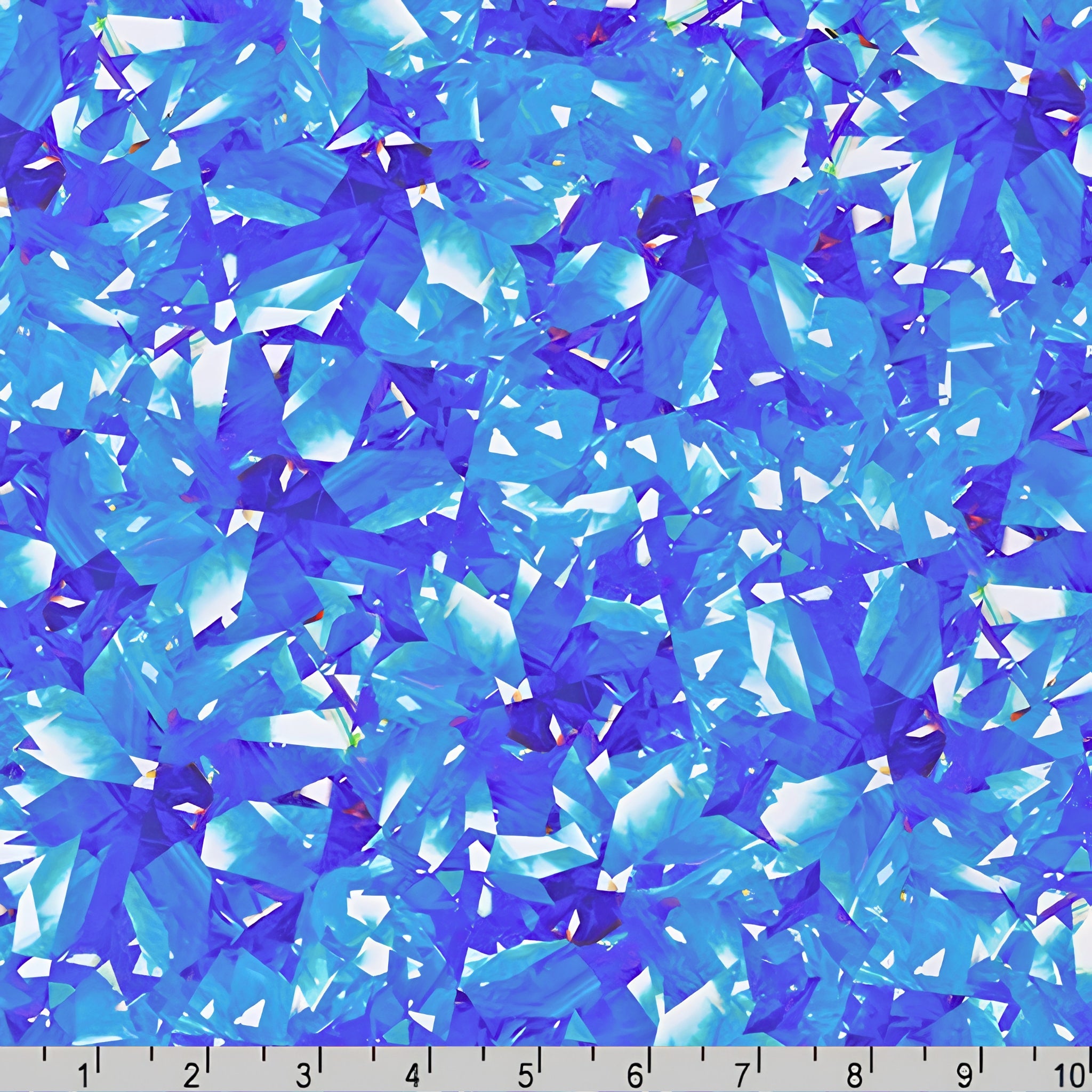 Dazzling gemstone crystal print cobalt blue aqua fabric for jewel-toned quilts statement bags and birthday gifts patchwork projects