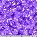 Dazzling gemstone crystal print amethyst purple fabric for jewel-toned quilts statement bags and birthday gifts patchwork projects
