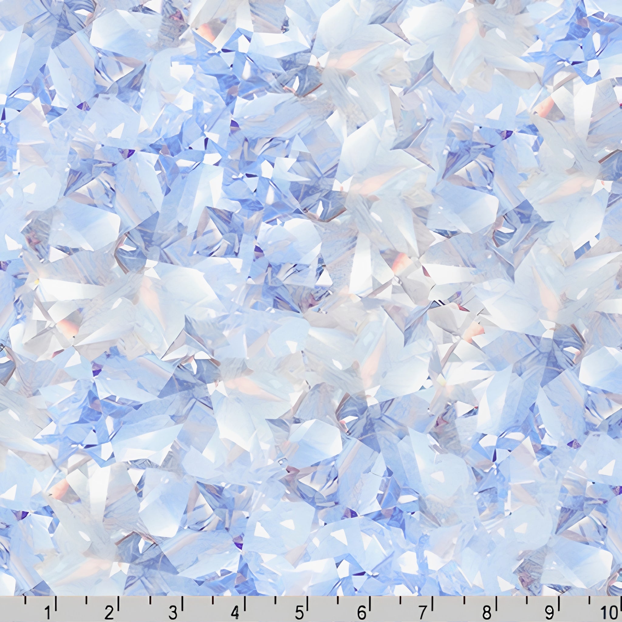 Dazzling gemstone crystal print diamond white crystal clear fabric for jewel-toned quilts bridal statement bags and birthday gifts patchwork projects