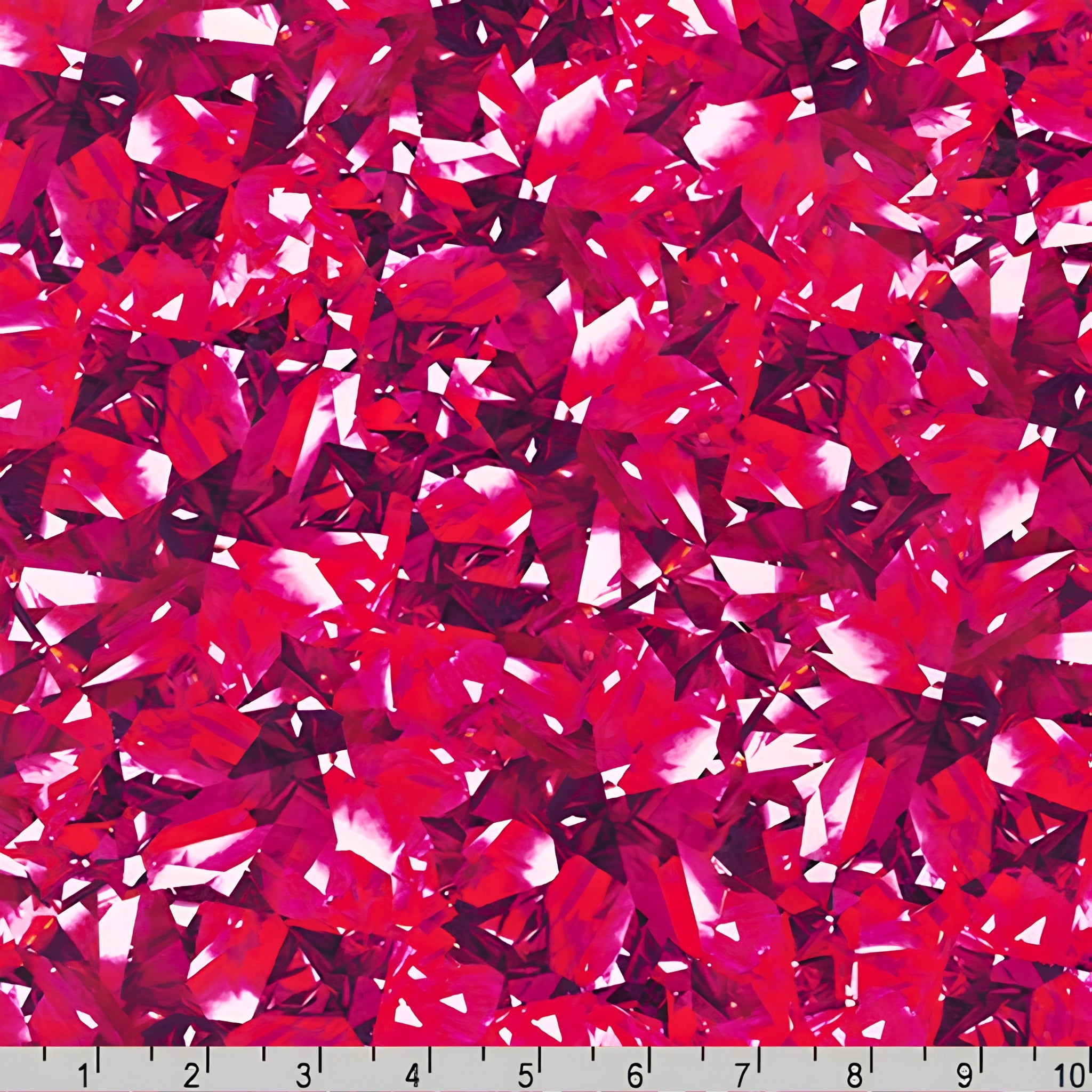Dazzling gemstone crystal print garnet ruby red magenta fabric for jewel-toned quilts statement bags and birthday gifts patchwork projects