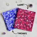 Birthstone Jewels Perfect Pairs bundle garnet tanzanite crystal gemstone quilting cotton Robert Kaufman fabric sewing project