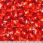 Dazzling gemstone crystal print ruby red crimson fabric for jewel-toned quilts statement bags and birthday gifts patchwork projects