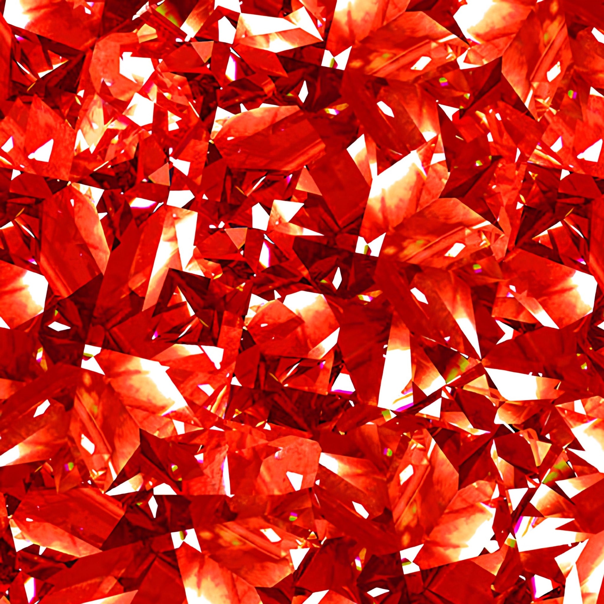Dazzling gemstone crystal print ruby red crimson fabric for jewel-toned quilts statement bags and birthday gifts patchwork projects