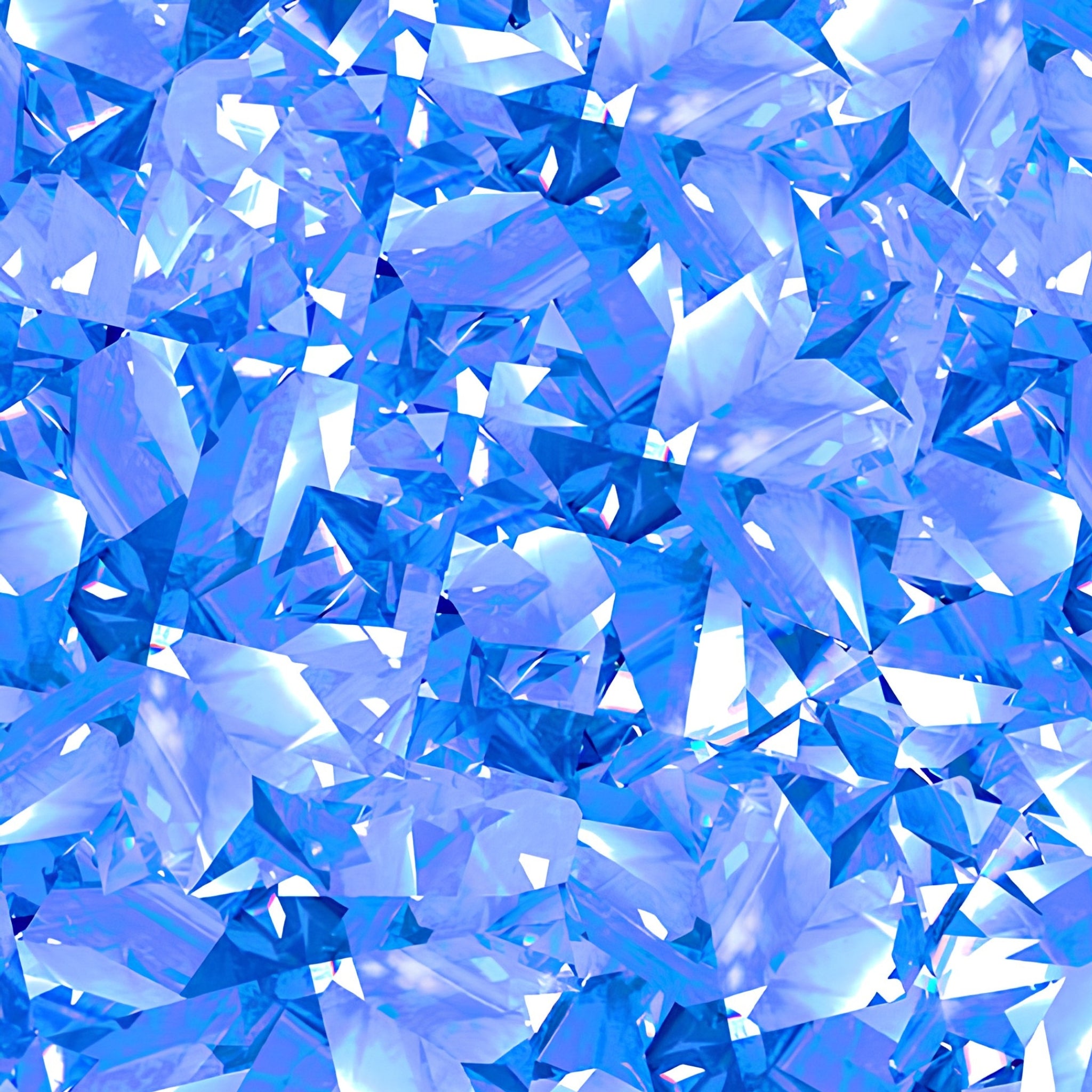 Dazzling gemstone crystal print sapphire deep blue fabric for jewel-toned quilts statement bags and birthday gifts patchwork projects