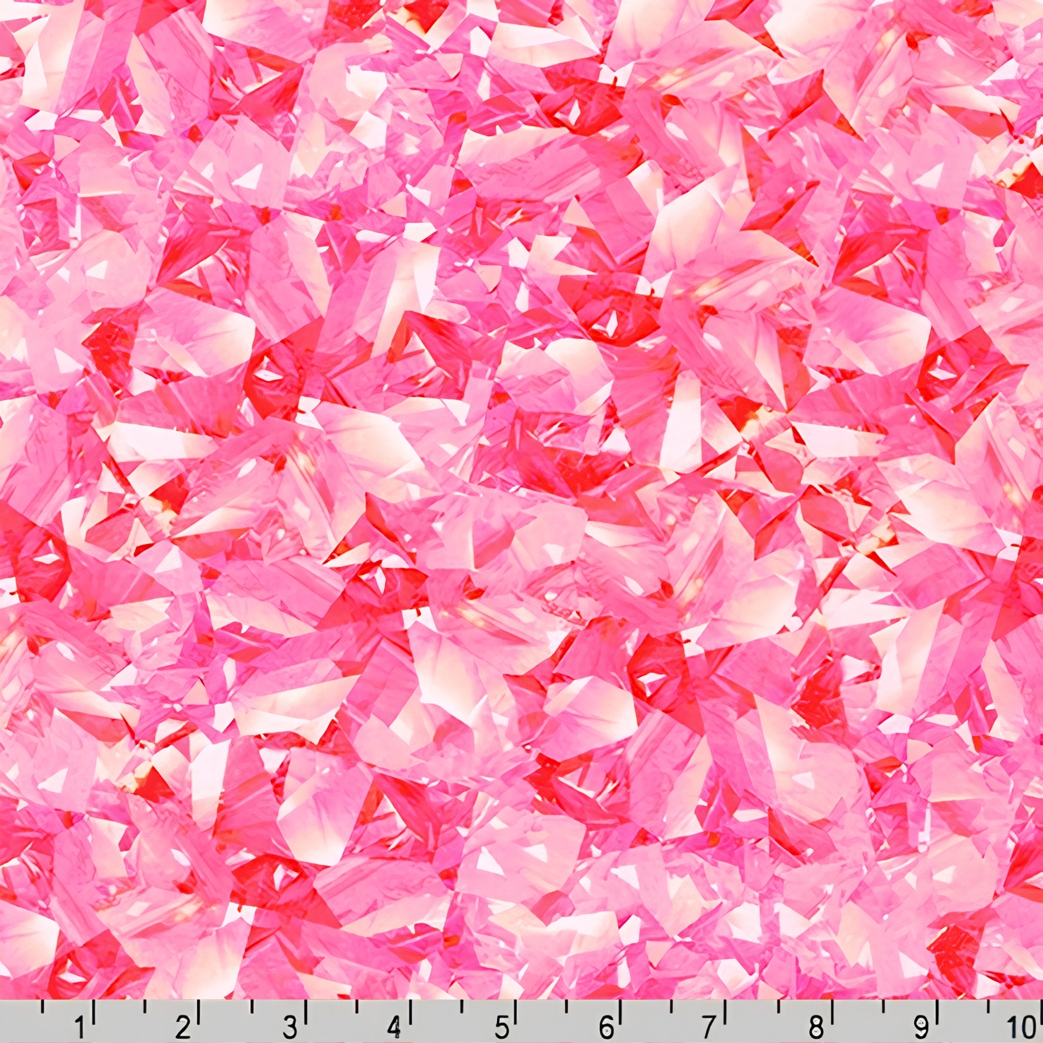 Dazzling gemstone crystal print tourmaline pink fabric for jewel-toned quilts statement bags and birthday gifts patchwork projects