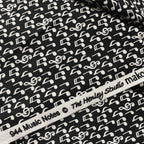 The Henley Studio selvedge black white music notes novelty fabric Makower UK 944 music fabric for music lovers quilts teacher gifts bags and patchwork sewing